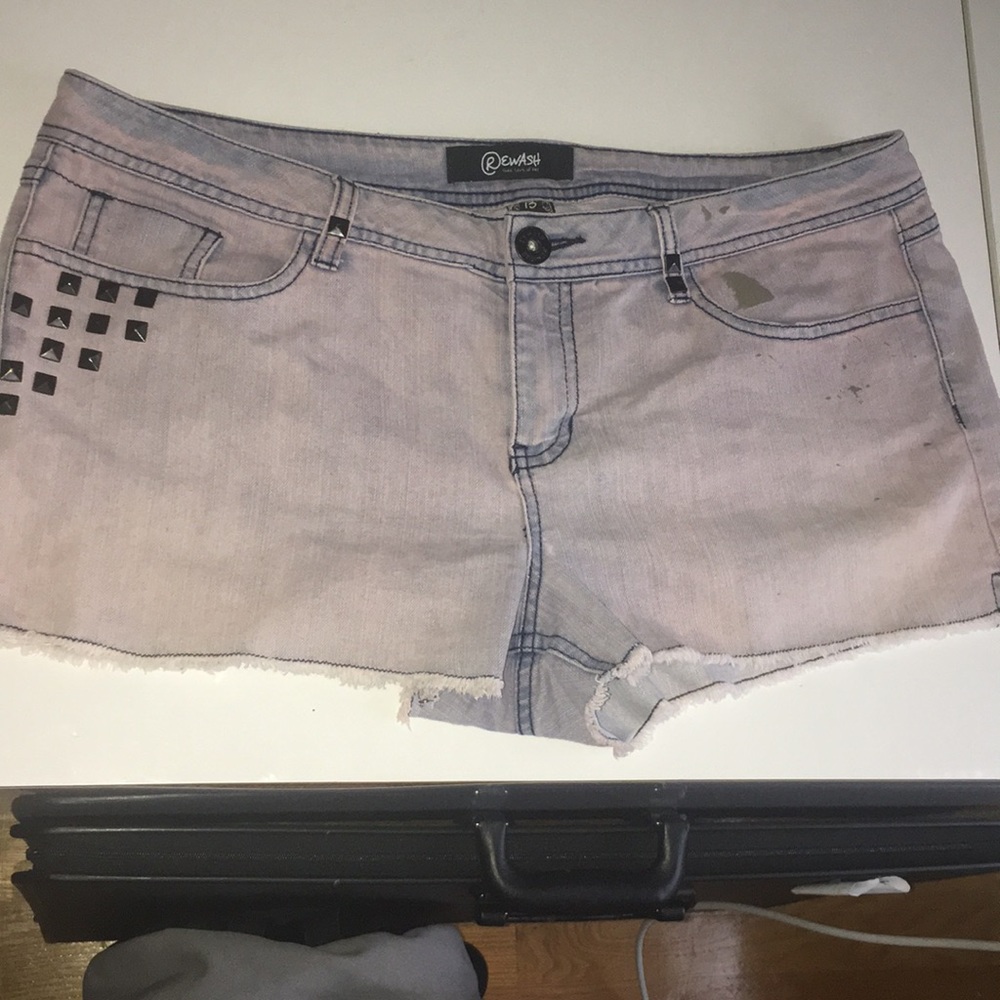 Pink washed shorts